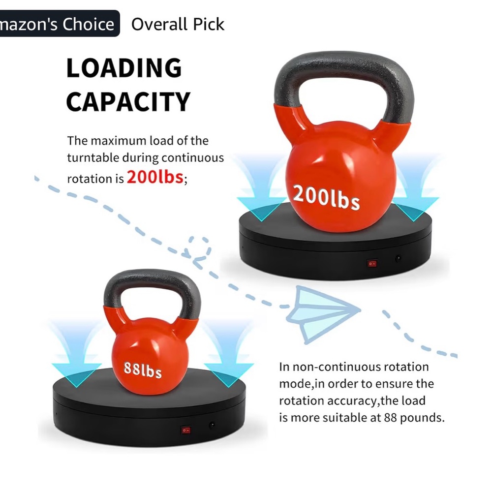 Motorized Rotating Display Stand - Black - Picture 6 of 8